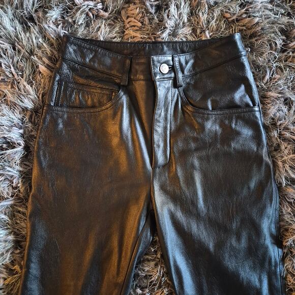 Vintage Wilsons 100% Leather Straight Leg Pants - Picture 4 of 10